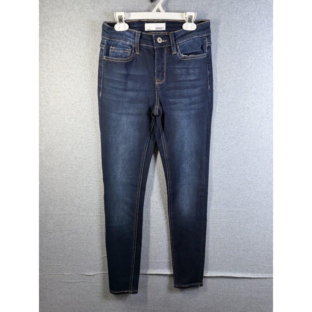Vervet Jeans Womens 25 Blue Dark Wash Mid Rise Skinny Ankle Stretch Denim Pants